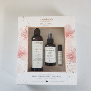 Scentuals Sleep Well Gift Set Trio Essential Oils Aromatherapy Lotion Mist Roll
